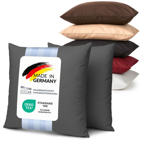 2er Set KISSENBEZÜGE | 100% Baumwolle | verschiedene Größen & Farben