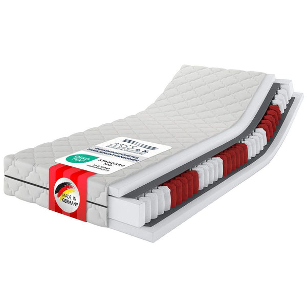 MEDIC PLUS 7-Zonen Tonnentaschenfederkernmatratze - 210 cm lang | H2-H5XL